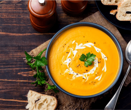 Sopa de Calabaza Vegana